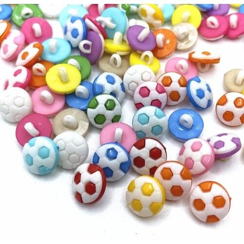 60pcs mix colors cute football Baby/Kids Backholes Sweing buttons