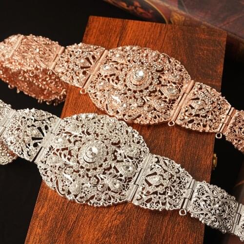 Arabic Musulman Robe Wedding Gold Belts In Gold Classic Moroccan Bridal Wedding Dress Belt Luxury Bridal Accessories