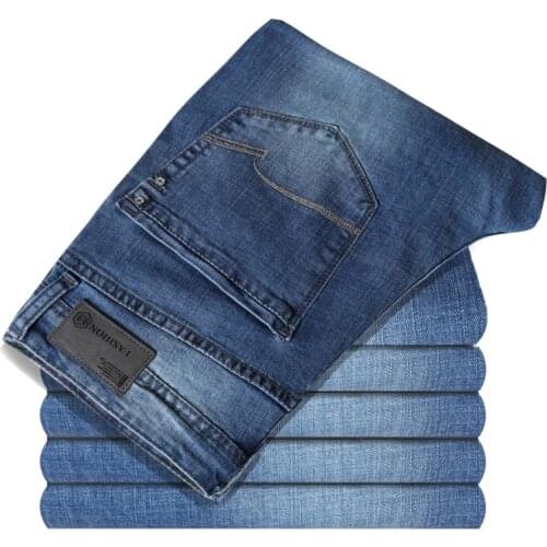 Denim Jeans Men Casual Classic Basic Straight Black Jeans For Men Business Pants jeans men regular fit Big Size 40