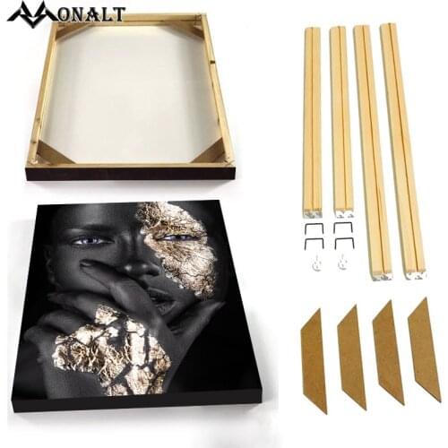 Natural Wooden Photo Frame DIY Digital Oil Paintings Diamond Picture Frame Large Size Canvas Poster Decorative Picture Frame