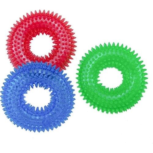 Pet Toys Bite Resistant Sound Toy Ball Chew Teeth Clean Large Dog Golden Retriever Barbed TPR Train Teeth Cleaning