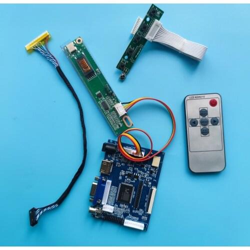 Kit Work for B141EW04 V6/B141EW04 V7/B141EW04 V3 1280x800 30pin HDMI VGA 2AV DIY LVDS LCD Remote Controller Board Driver Panel