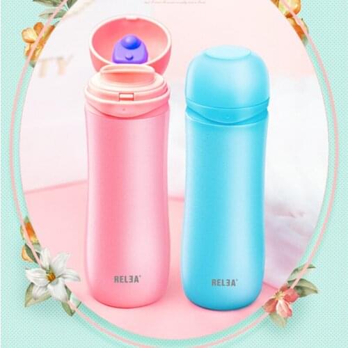 Colorful Women Double Wall Vacuum Thermo Mug For Coffee Tea Milk Kids Travel Stainless Steel Insulated Thermos Bottle Thermocup