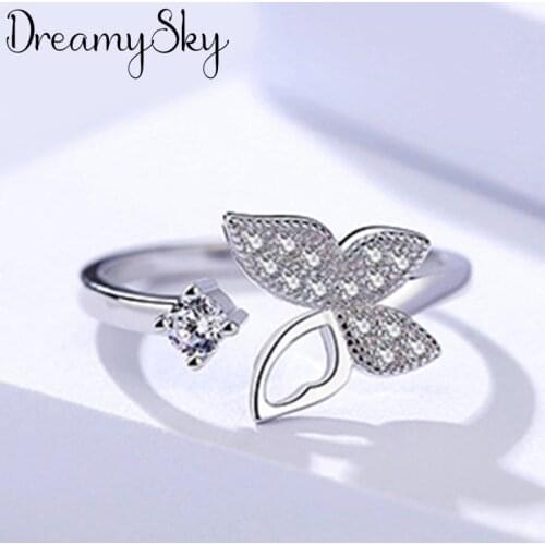 Personality Bohemian Crystal Butterfly Rings For Women Men Vintage Rings Gothic Jewelry Valentines Gifts 2021