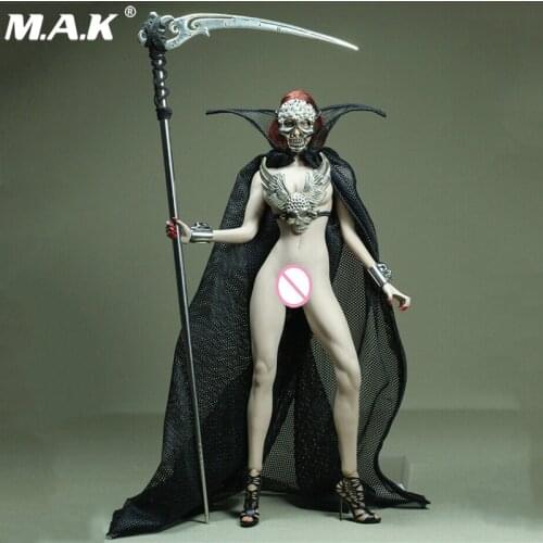 1/6 Scale Female Full Set Clothing Accessories Cloak Sickle Metal Clothes Suit Fit 12 inch Action Figure Body Toy For Collection