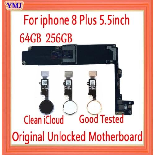 No iCloud for iphone 8 Plus Motherboard,Original unlocked for iphone 8P Logic boards Without Touch ID/With Touch ID 64GB / 256GB