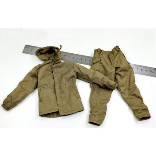 Hot Sales Scale 1/6 Man Male Russia Soldier Army Combat Suit Top Pants Set For Usual 12 inch Doll Action Accessories