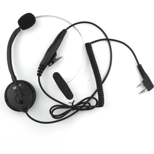 Headphone Single Headset Collar PTT With Microphone For Kenwood Two Way Radio BAOFENG UV-5R UV-82 GT-3 Wouxun TYT RT5R H777