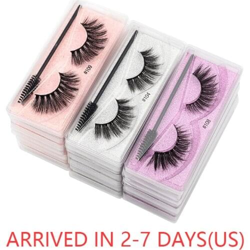 Mink Lashes Wholesale 5/20/50/100 Pcs 3D Mink Eyelashes Natural False Eyelashes Fluffy volume Makeup Lashes In Bulk