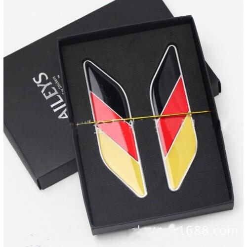 New German Flag Pattern Leaf Shape Stickers Decal Car Window Door With Box Hot Selling car styling