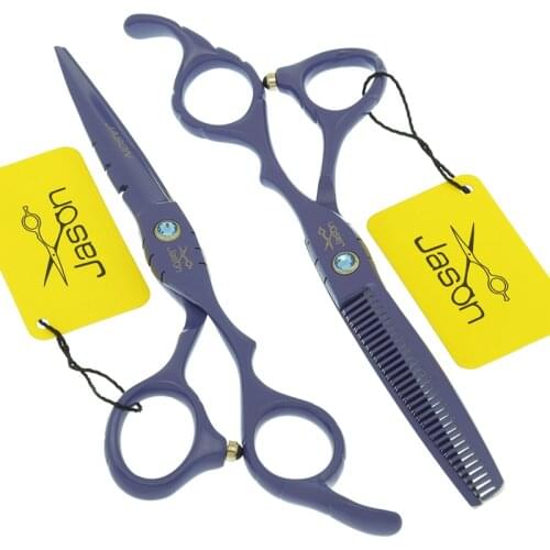 Jason 5.5/6 inch Professional Hairdressing Scissors Japanese Steel 440c Hair Salon Cutting Thinning Shears Styling Tools A0064D
