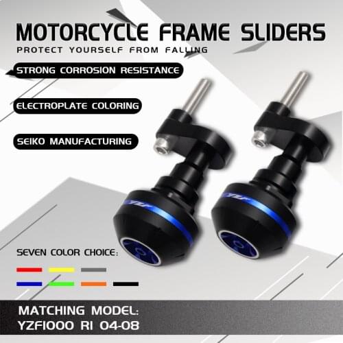 Motorcycle CNC Crash Pad Frame Slider Protection Guard For YZF1000 YZF 1000 R1 YZF1000R1 YZFR1 YZF-R1 2004-2008