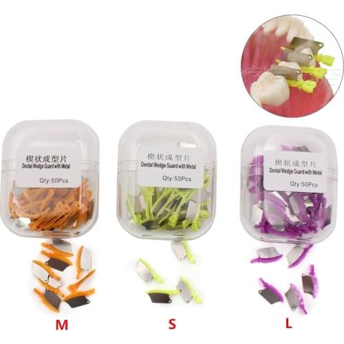 20 Pcs Dental prime teeth interproximal plastic wedge knife with protection dental steel matrix dental Lab instrument dentist