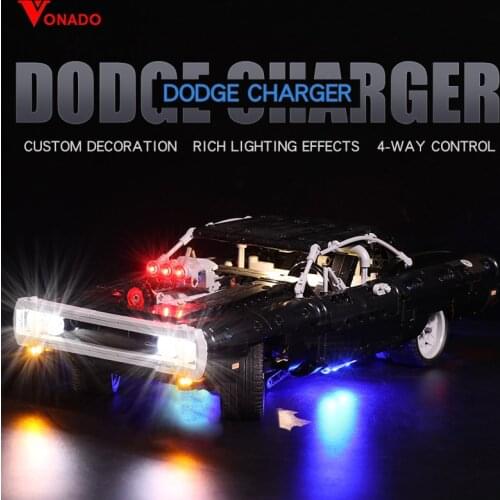 LED Light Kit For 42111 Doms Charger The Furious (LED Included Only, No blocks)