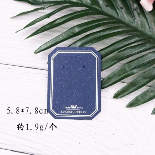 New Jewelry Dosplay Earring Packing 100pcs 5.8*7.8cm Ear Necklace Decoration Price Label White Jewelry Stand Card