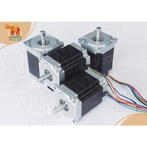 Wantai 4PCS Nema 34 Stepper Motor WT86STH118-6004A 1232oz-in ,5.6A CNC Mill Cut Grind