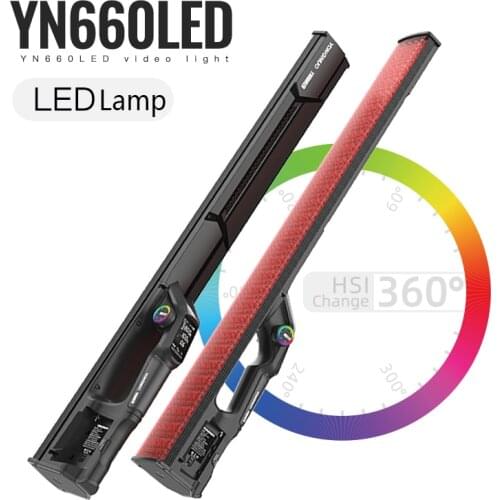 YONGNUO YN660 LED RGB Photography Lights Tube Video Light Colorful Ice Handheld Stick with Egg grid App Control