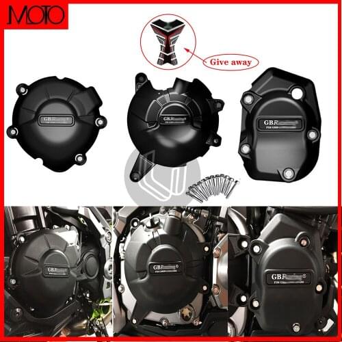 Motorcycle Engine Case Guard Protector Cover for GB Racing For Kawasaki Z900 2017-2018-2019 Black