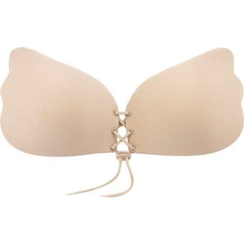 Women Fly Bra Self Adhesive Strapless Bras Bandage Blackless Solid Bra Stick Gel Silicone womens underwear Invisible Bra