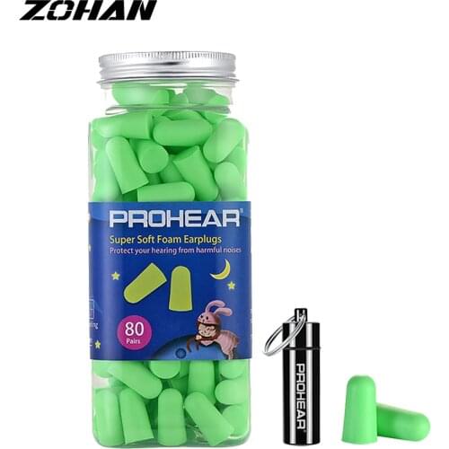 ZOHAN 80 Pairs Soft Silicone Ear Plugs Anti Snoring Sleeping Sound Insulation Foam Sponge Noise Reduction for Travel Work Study