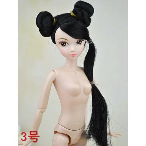 1pc 12 Moveable Joints Chinese Doll Accessories For 11.5" Doll House 1/6 Doll Body + Head With Long Ancient Hair Doll