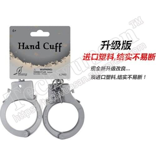 10piece/lot Halloween children plastic hand Handcuffs black cat Sheriff shackles Assembly costume items