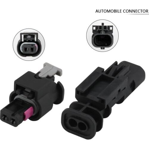 100 Black 2 pin sealed waterproof auto connectors (1.2) female 1-1924067-4 fuel Injector plug auto accessories wire connection