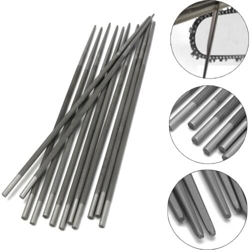 12PCS Round Chainsaw Saw Chain Files Sharpening Chainsaw Chains 5.5mm 7/32'' " Woodworking Hand Tools