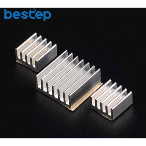 3PCS/LOT For Raspberry Pi 2 B Heatsink Cooler Pure Aluminum Heat Sink Set Kit Radiator with Adhesive