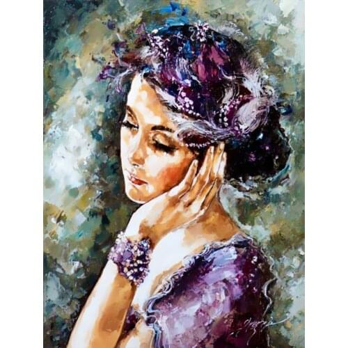 40X50cm Oil Painting By Numbers Flower and women DIY Paint by numbers On Canvas Home Decor Frameless Digital Painting