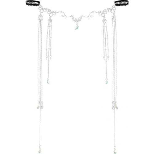 Accessories Fashion Waterdrop Pendant Forehead Chain Lightweight Forehead Chain Retro Hair Jewelry