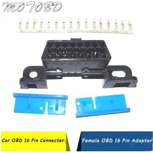 OBD2 OBD 2 16Pin Female J1962 Connector OBD Female Wire Sockets Connector Cable with a Card Diagnostic Tools