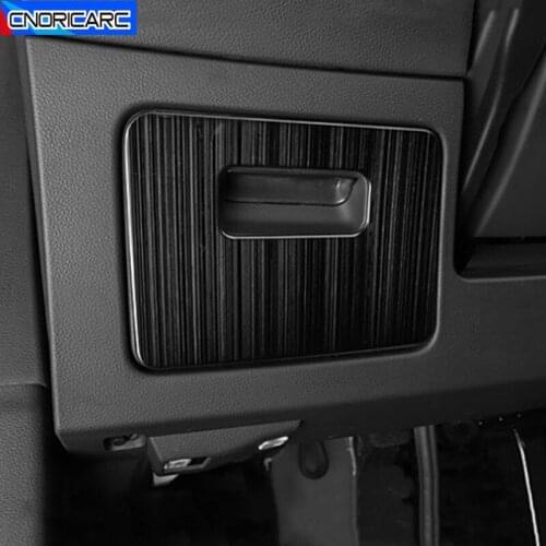 Car Styling Main Driving Storage Box Handle Decorative Panel Sticker For Audi Q3 2019 LHD Stainless Steel Interior Accessories