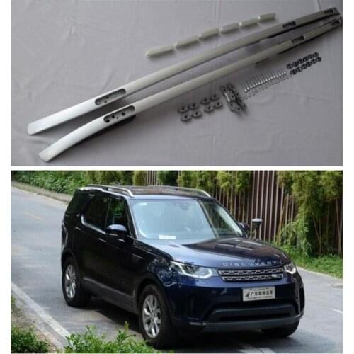 Aluminum Alloy Top Roof Rack Rail Luggage & Cross bar For Land Rover Discovery 5 2017 2018 2019 2020 2021 (Silver Black)