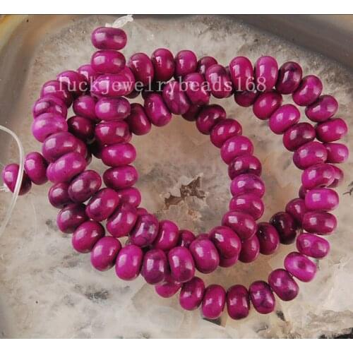 Free shipping Women Fashion Jewelry 4x6mm Fashion Purple Jaspe Abacus Loose Beads 15.5" FG6319