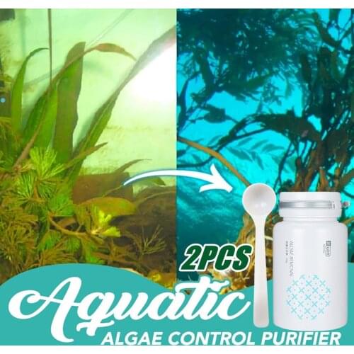 Big Fish Tank Algaecide Bactericide Powder with spoons Anti Algae Agent /killer Aquarium Water Treatment Green Water Purifier