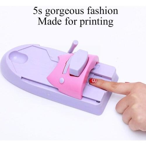 Diy 3d Manual Nail Art Printing Machine Nail Polish Printing Painter Art Nail Nail Die Set Stamp Plate Tool Printer Metal H4T7
