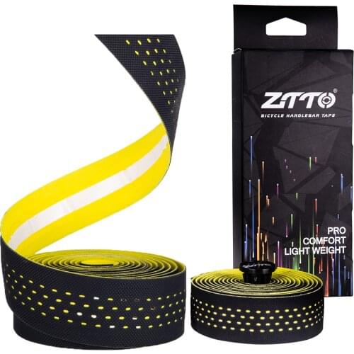 Road Bike Handlebar Tape High Quality Vibration Damping Anti-Vibration Wrap Bicycle EVA PU Tape Toughness With 2 Bar Plug