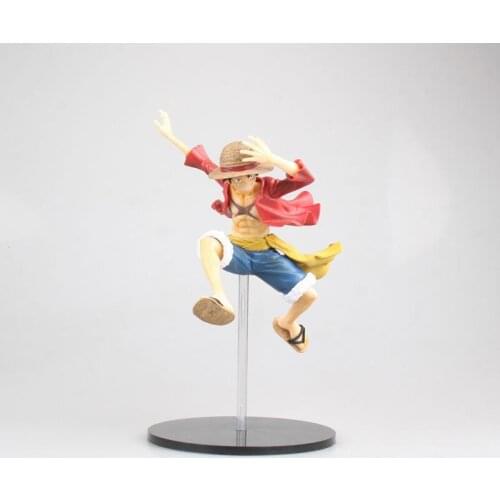 21cm Japanese anime figure one piece luffy Jumping straw hat action figure collectible model toys for boys