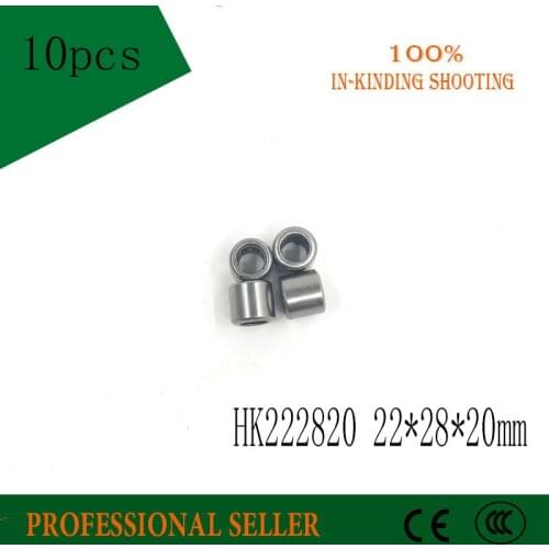 Free shipping 10Pcs HK222820 HK2220 77941/22 Drawn Cup Type Needle Roller Bearing 22 x 28 x 20mm