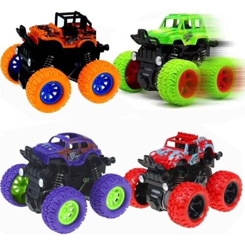 Inertia shockproof four-wheel drive SUV, child boy simulation vehicle model car, anti crash toy car baby car