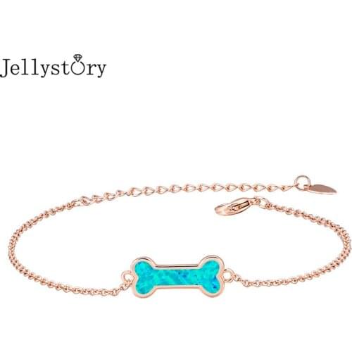 Jellystory Luxury Opal Women’s Charm Bracelets 925 Sterling Silver Bone Classic Wedding Engagement Anniversary Fine Jewelry
