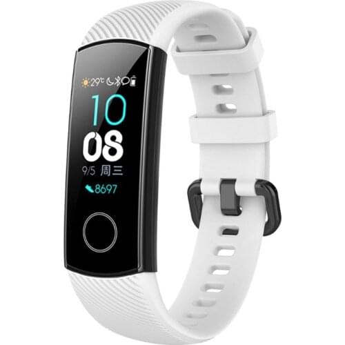 P82F Anti-scratch Soft Silicone Watch Band Sports Wrist Strap Replacement for Huawei Honor 5/4 Sports Bracelet Accessories