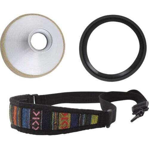 3Pc/Set Saxophone Accessories Set - Saxophone Neck Strap + Aluminum Alloy Mute + Mute Ring Dampener Protecor for Soprano Sax