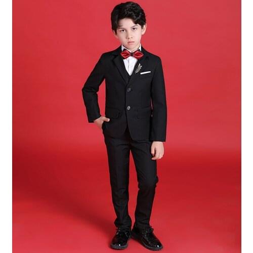 Formal Pageant Dresses For Children Suit Set Flower Boys Handsome Wedding Party Performance Tuxedo Prom Costume Kids