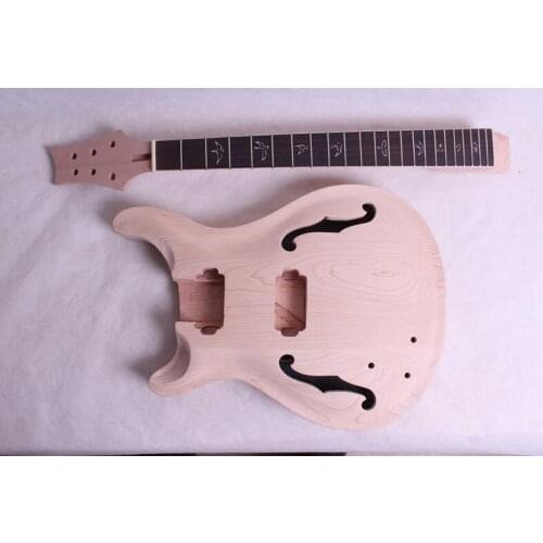 One set left NEW guitar and body mahogany made and maple top rose wood fingerboard F hold