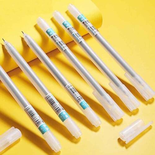 12Pcs/Lot Office Fine Gel Pen Set Simple Neutral Pen 0.5mm Blue Black Ink Pen Student Writing Exam Spare Tools School Supplies
