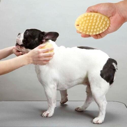 Pet Soft Gentle Silicone Products Pet Washer Dog Cat Massage Brush Comb Cleaner Puppy Wash Tools Bristles Quickly Cleaing Brush