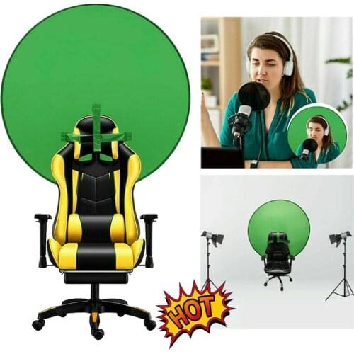 Green Screen Circular Photography Background Photo Portable Reflector for Live Streaming Youtube Video Studio 142Cm56 Inches
