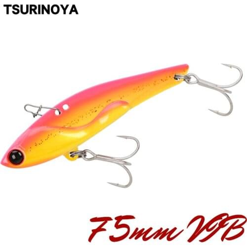 TSURINOYA 3D Eyes Metal Vib Blade Lure DW38-B 75mm 23g Sinking Vibration Baits Artificial Vibe for Bass Pike Perch Fishing